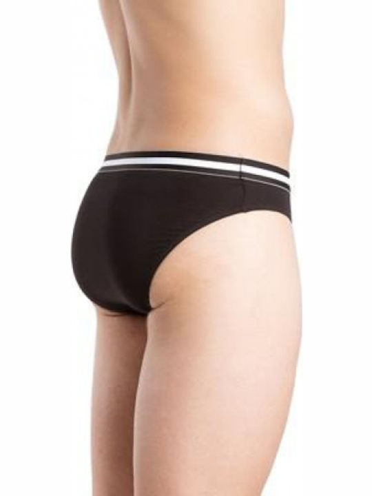 D6577 Ανδρικά Σλιπ Μαύρα 2Pack