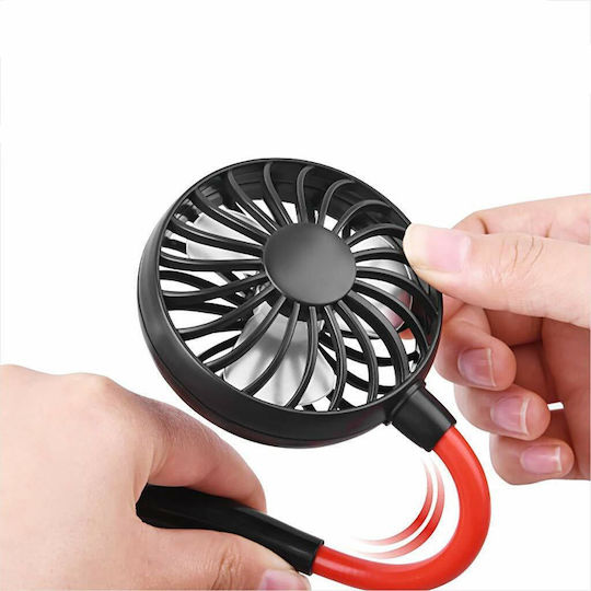USB Rechargeable Neck Fan 500mAh 60W Black 9078 4165320013 4977