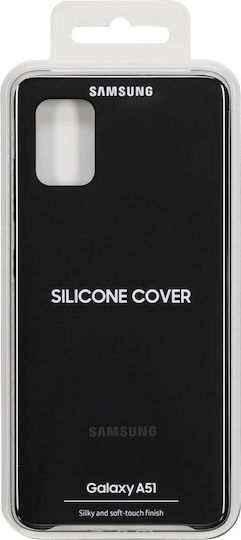 Samsung Umschlag Rückseite Silikon Schwarz (Galaxy A51)