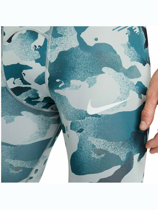 Nike Pro 3/4 AOP Camo Ανδρικό Αθλητικό Κολάν Μακρύ Μπλε