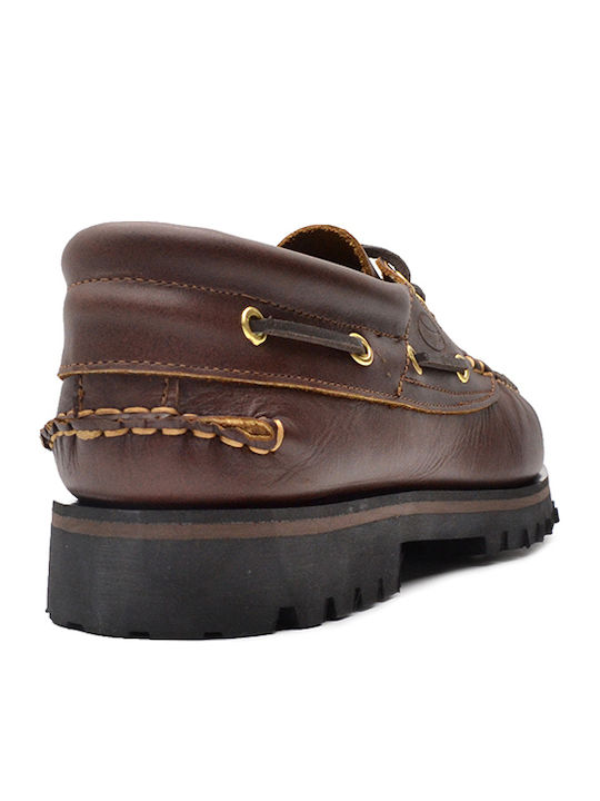 C14 Δερμάτινα Ανδρικά Boat Shoes Brandy