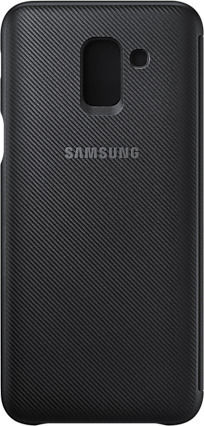 Samsung Buchen Sie Synthetisches Leder Schwarz (Galaxy J6)
