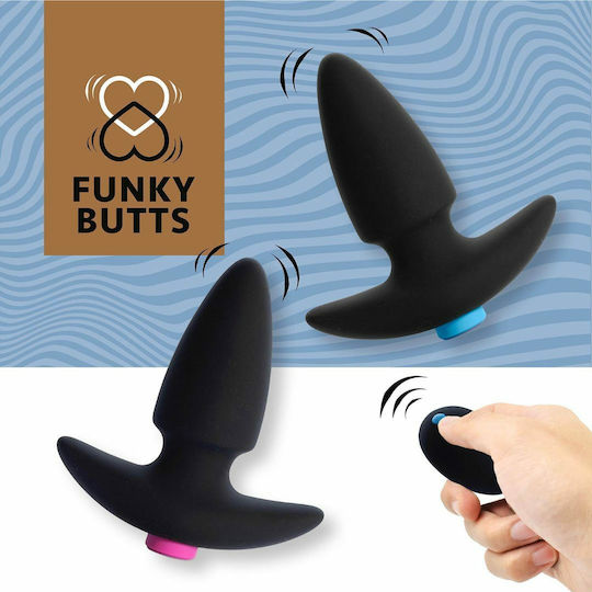 Feelztoys Funky Butts Vibrator Anal cu Funcție Wireless Black