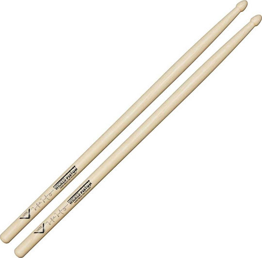 Vater Hickory Drumsticks Drums Signature Mike Mangini Wicked Piston with Tip Shape Oval