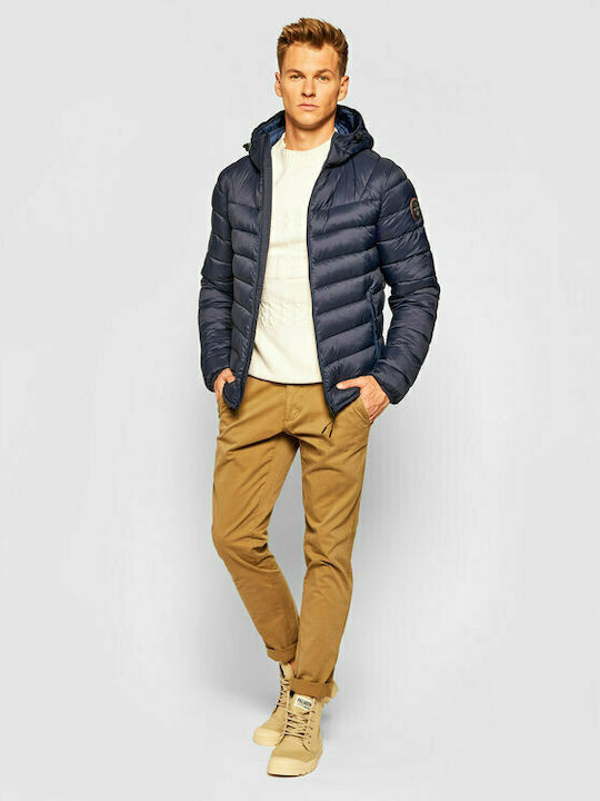 Aerons H Herren Winter Jacke Puffer Marineblau