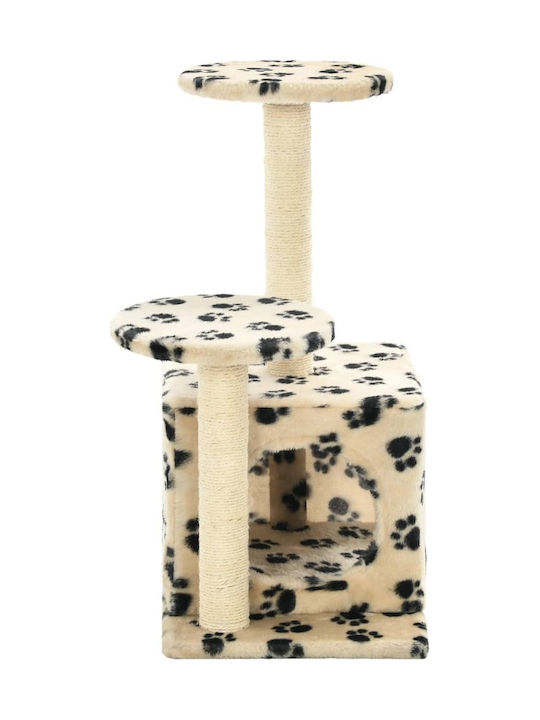 vidaXL Cat Scratching Post Cat Tree In Beige Colour 40x30x60 cm