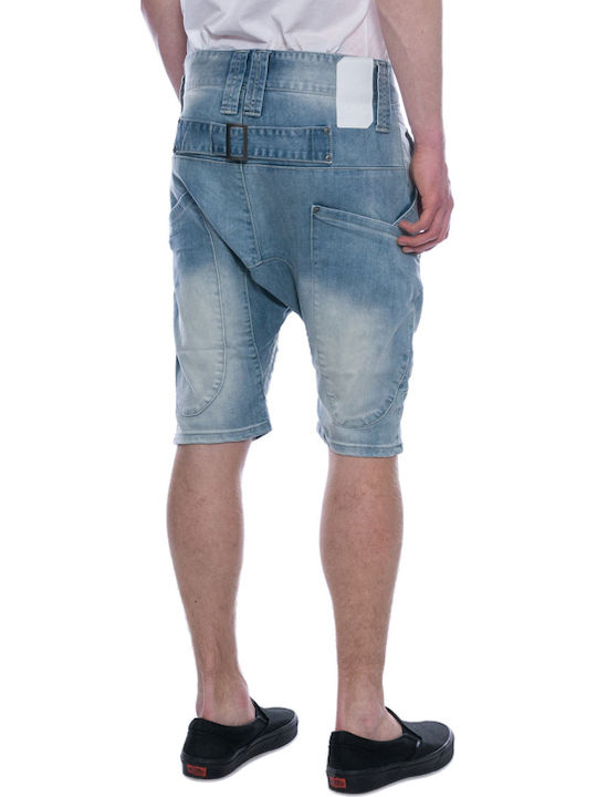 Humor Herrenshorts Jeans Hellblau