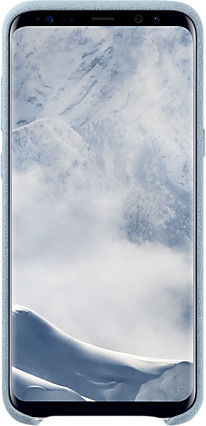 Samsung Alcantara Cover Umschlag Rückseite Synthetisches Leder Grün (Galaxy S8+)