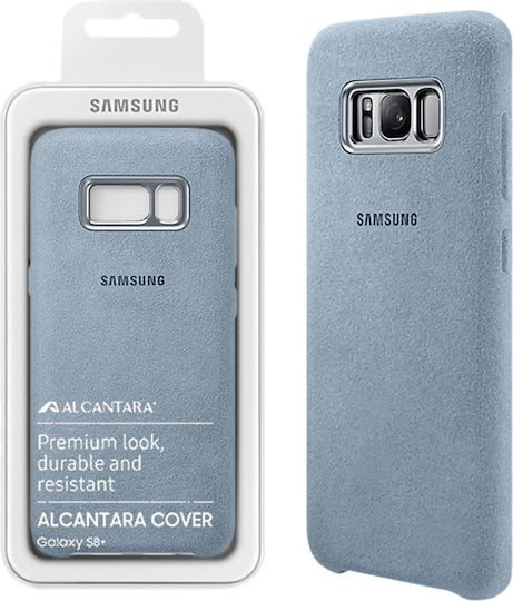Samsung Alcantara Cover Umschlag Rückseite Synthetisches Leder Grün (Galaxy S8+)