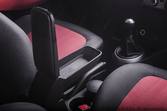 Rati Armster S Car PU Armrest for Smart ForTwo 2007-2014 Black