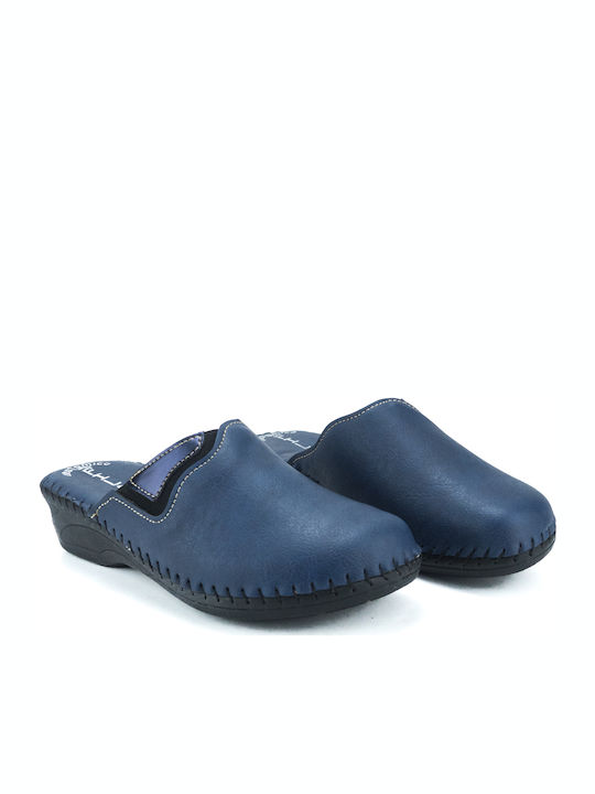 Fild Anatomic Sparta 21 Anatomic Leather Women's Slippers In Blue Colour