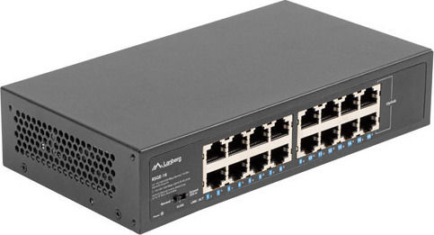 Lanberg RSGE-16 Unmanaged L2 Switch με 16 Θύρες Gigabit (1Gbps) Ethernet
