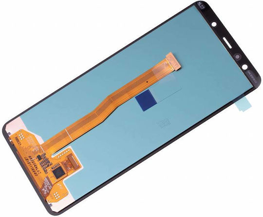 Samsung Екран със Сензорен Механизъм за Galaxy A7 2018 (Черен)