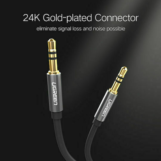 Ugreen 3.5mm Male to 3.5mm Male Audio Cable Silver 3m with Gold Plated Terminals 10736