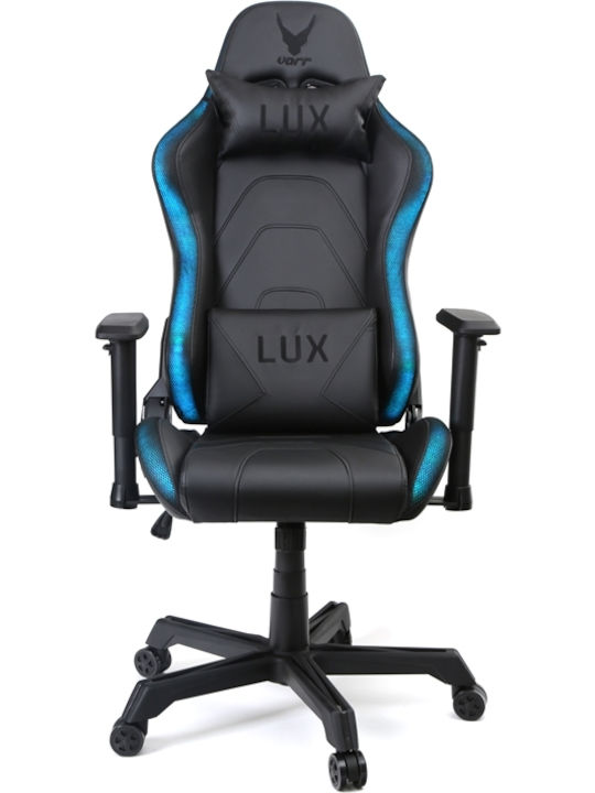 Omega Varr Lux Scaun Gaming Din piele ecologică cu Brațe Reglabile și Iluminare RGB Neagră