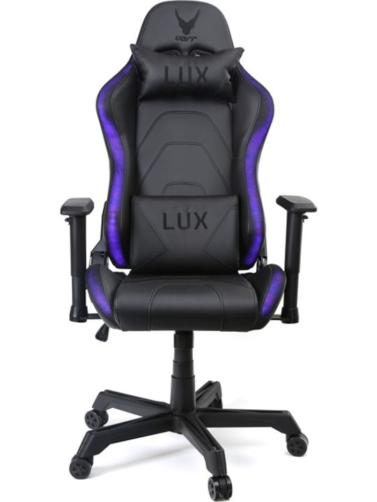 Omega Varr Lux Scaun Gaming Din piele ecologică cu Brațe Reglabile și Iluminare RGB Neagră