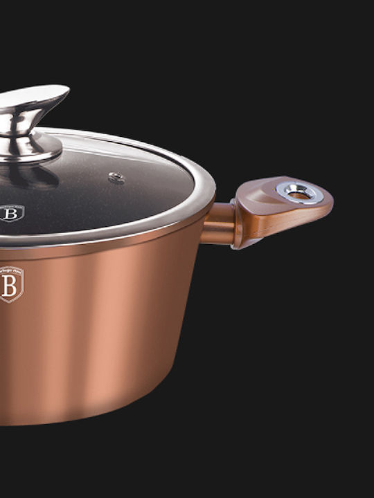Berlinger Haus Metallic Line Deep Pot made of Aluminum 6.1lt / 28cm Rose Gold