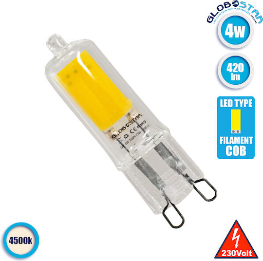 GloboStar Bec LED 4W pentru Soclu G9 Alb natural 420lm