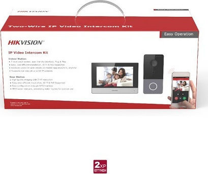 Hikvision Ασύρματο Σετ Θυροτηλεόρασης Wi-Fi IP Μαύρο