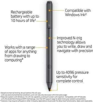 HP Rechargeable MPP 2.0 Tilt Ψηφιακή Γραφίδα