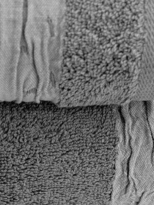Lino Home Facecloth Renata 50x100cm Dark Grey Weight 650gr/m²
