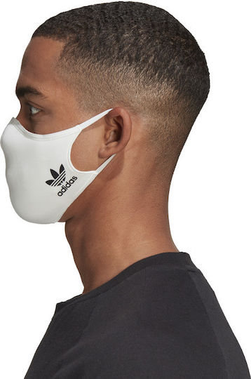 adidas Μάσκα Προστασίας Υφασμάτινη XS/S Λευκή HB7855 3τμχ