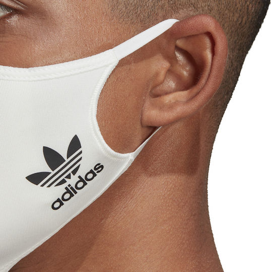 adidas Μάσκα Προστασίας Υφασμάτινη XS/S Λευκή HB7855 3τμχ