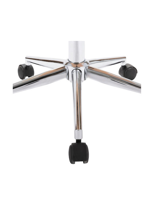 Rotating Armchair Visitor with Arms & Wheels Cream 59.5x58x66cm 1pcs