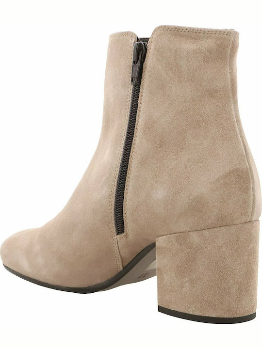Wildleder Stiefeletten Damen Taupe