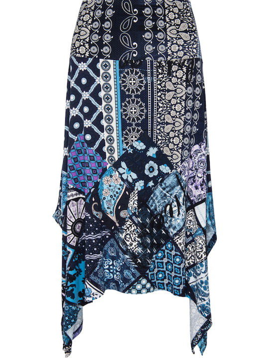 Katherine Ψηλόμεση Midi Φούστα Navy Μπλε