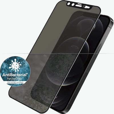 PanzerGlass Dual Privacy CamSlider Full Face Tempered Glass Black (iPhone 12 / 12 Pro)