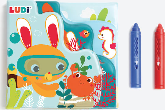 Ludi Painting with 2 Crayons Bath Book for 10++ Months