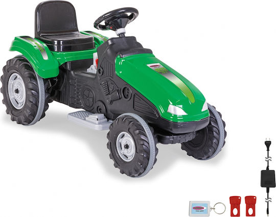 Kids 12V Electric Ride On Tractor Big Wheel Green
