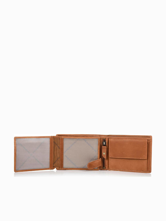 Leather Men's Wallet Classic Tabac Brown
