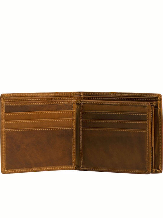Leather Men's Wallet Classic Tabac Brown