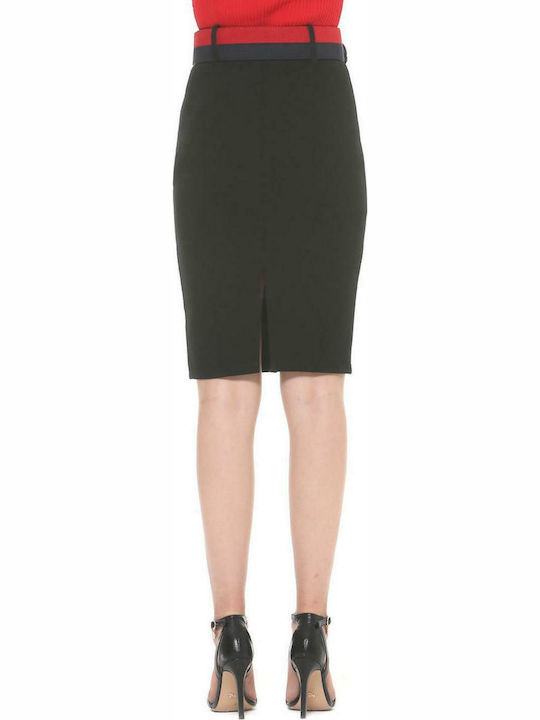 Silvian Heach Pencil High Waist Midi Skirt in Black color