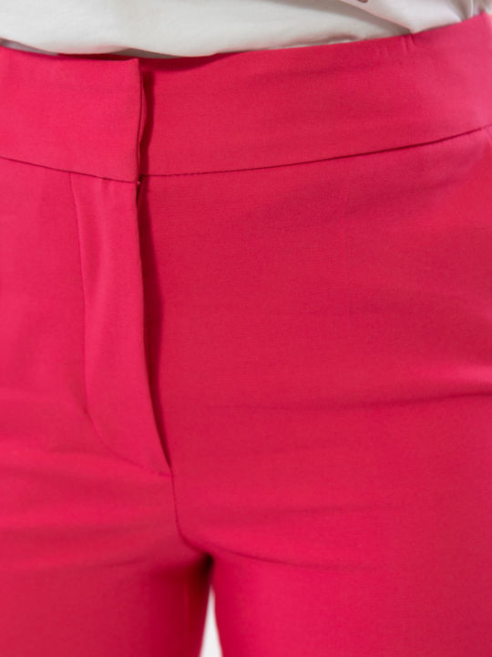 Women's Fabric Capri Pants Fuchsia