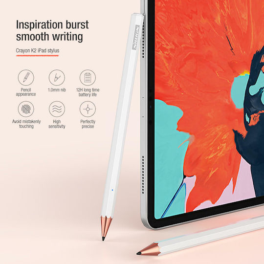 Nillkin Crayon K2 Digital Touch Pen mit Palm Rejection für iPad in Weiß Farbe 57983101343