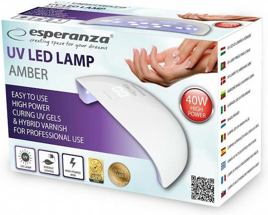 Esperanza Лампа за изпичане на нокти UV / LED 40W Бял