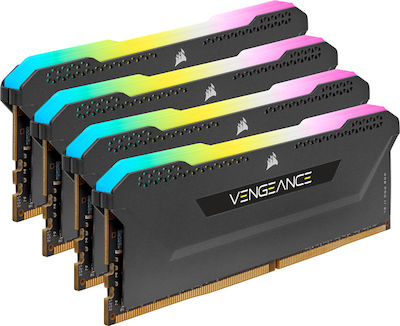 Corsair Vengeance RGB Pro SL 32GB DDR4 RAM με 4 Modules (4x8GB) και Ταχύτητα 3600 για Desktop