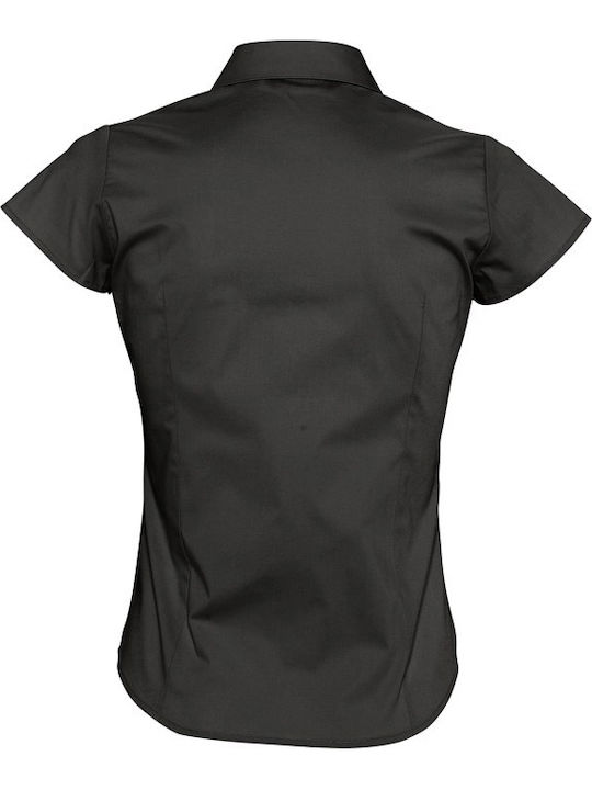 Excess Women's Monochrome Short Sleeve Shirt Black