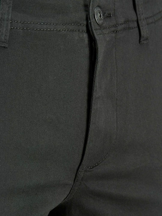 Trousers Cargo Elastic in Slim Fit Black