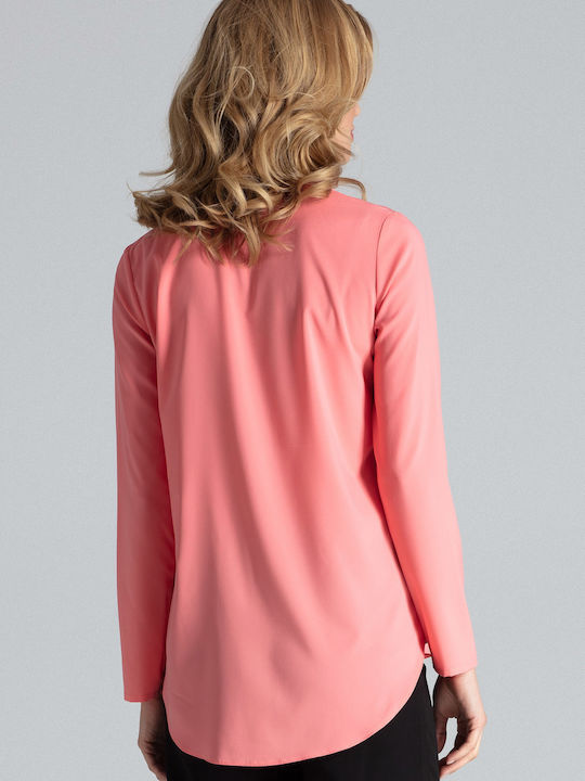 Figl M663 Women's Long Sleeve Shirt Pink 132487