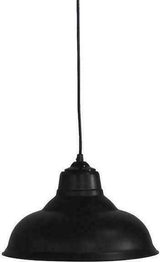 Heronia Public 1L Pendant Light Black Bell with Socket E27 28.5cm