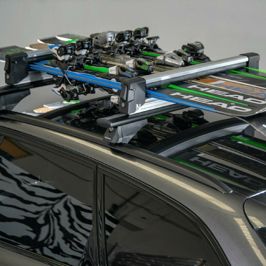 Menabo Yelo Car Ski Mounts Suitable for 6 Ski Pairs or 4 Snowboards