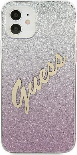Guess Glitter Gradient Script Back Cover Πλαστικό Πολύχρωμο (iPhone 12 mini)