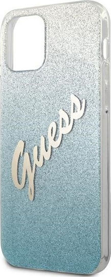 Guess Glitter Gradient Script Umschlag Rückseite Silikon Mehrfarbig (iPhone 12 / 12 Pro)