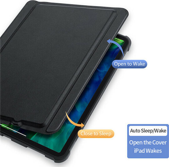Dux Ducis Touchpad Flip Cover Synthetic Leather with Keyboard English US Black (iPad Air 2020/2022)