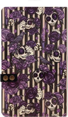 Santoro Notebook Ruled with Elastic Purple