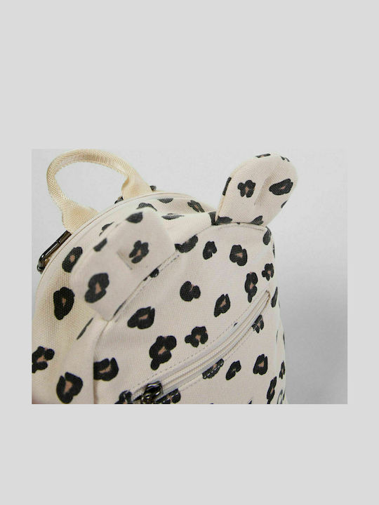 Childhome My First Leopard Kids Bag Backpack Beige 23cmx7cmx23cmcm